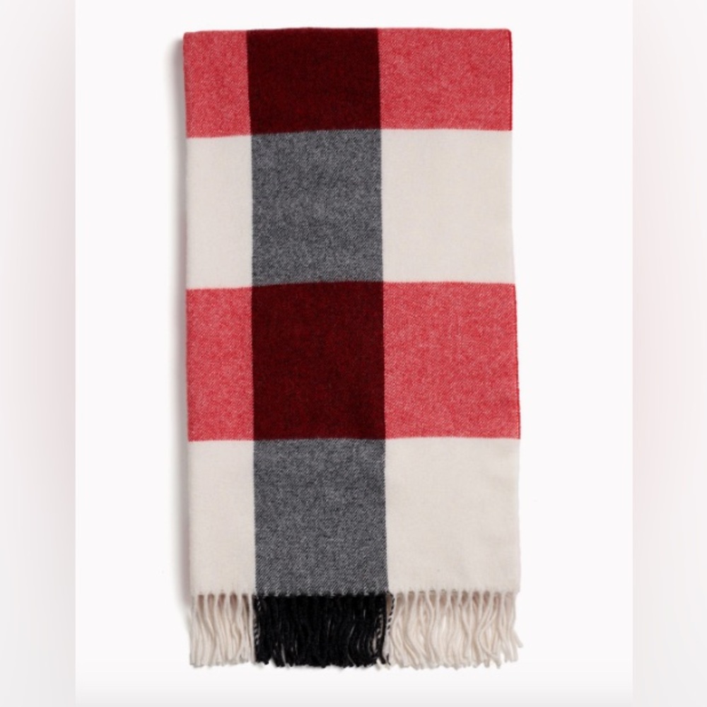 ❤️Rag & Bone❤️ Buffalo Plaid Scarf Style in Ivory Multi. O/S
